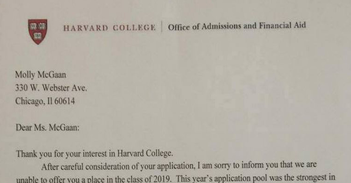 Harvard Applicant Drops Mic In Most Epic Rejection Letter Of All Time