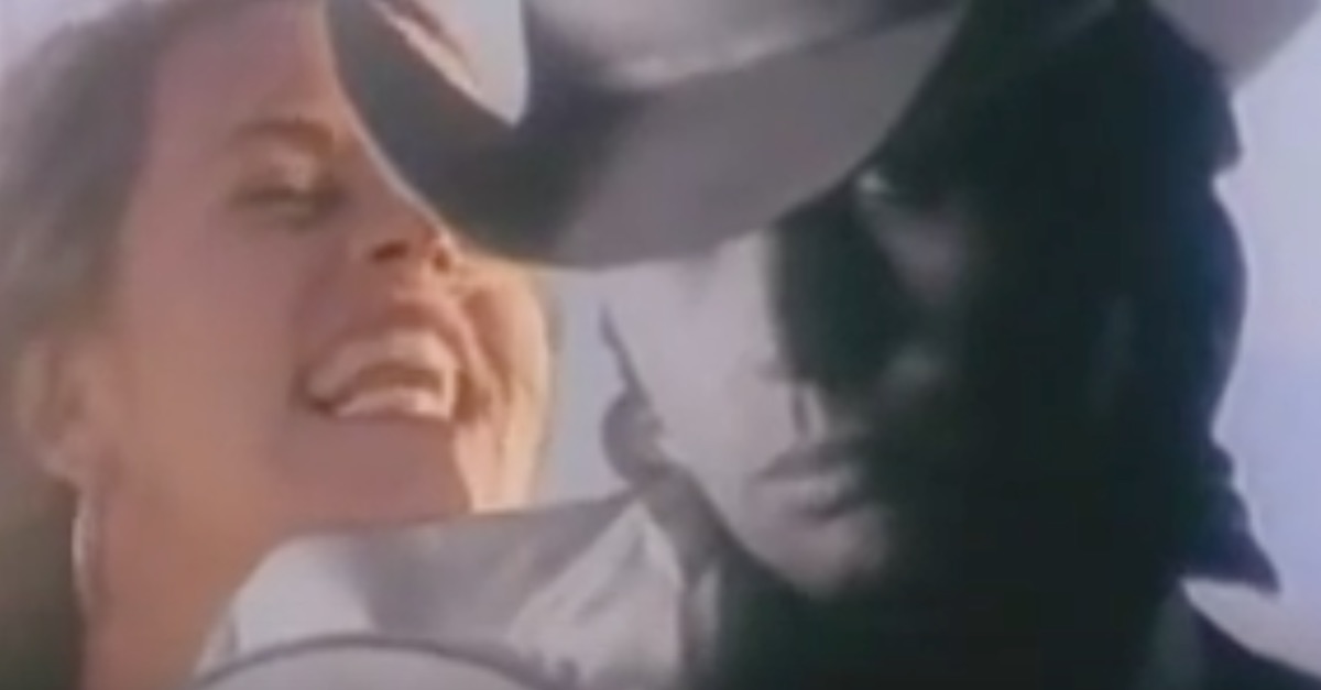 Screenshot from Mary Chapin Carpenter's music video "I Feel Lucky"