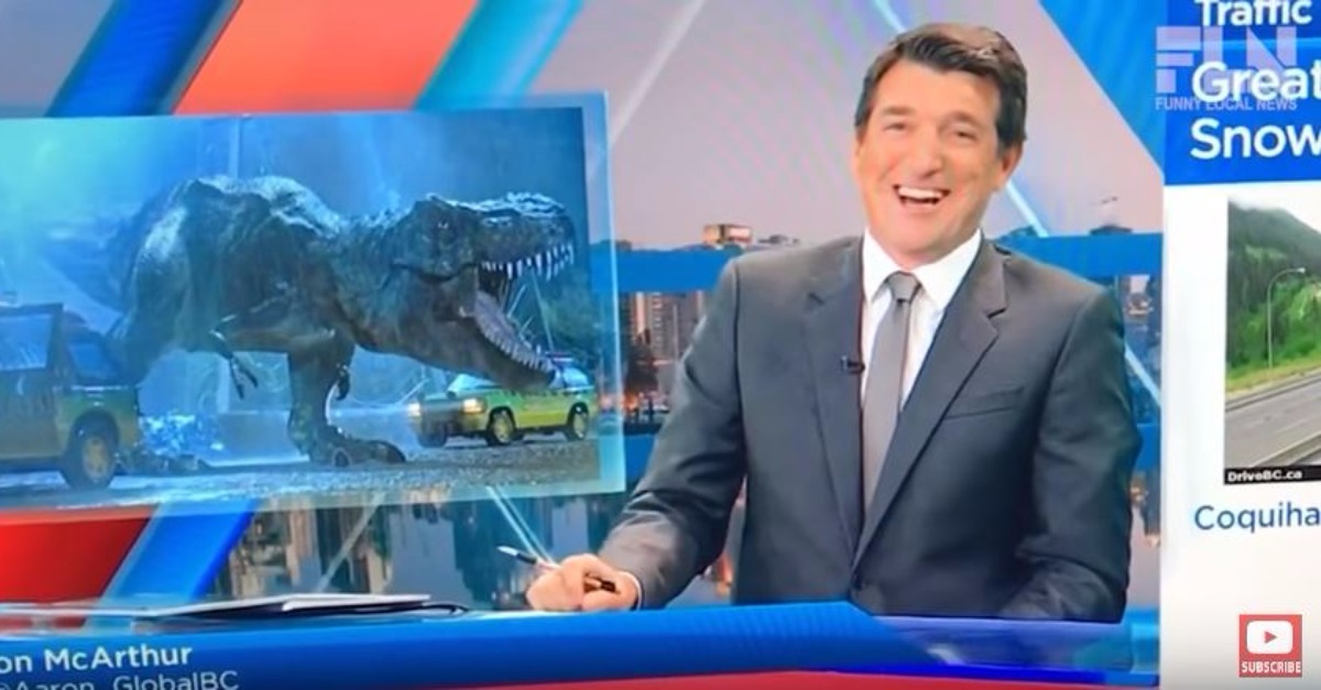A news anchor completely messes up the name of this notable dinosaur in a hilarious  news blooper - Rare