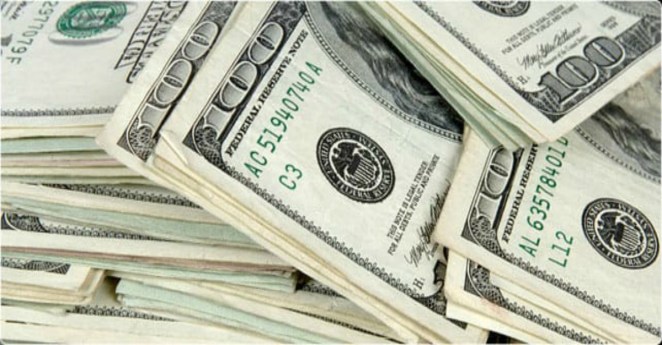 Stacks of $100 bills