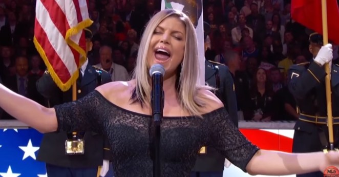 Singer Fergie National Anthem