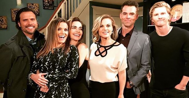 Melissa Claire Egan with other "Y&R" co-stars