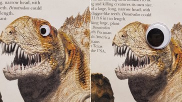 Dinosaur cartoon illustrations with googly eyes