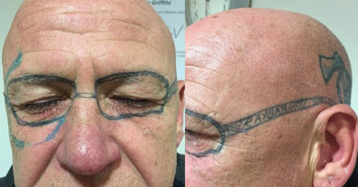 Drunk Builder Gets #Bantz Tattoo Above Left Eyebrow. No Regrets - Fix Radio