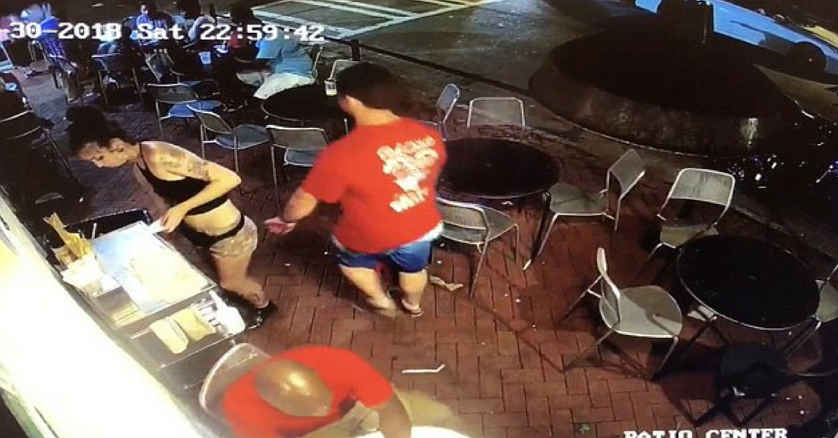 Young Waitress Caught On Video Tackling Customer Down After Groping Her