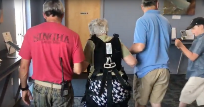 90 Year Old Woman Skydives