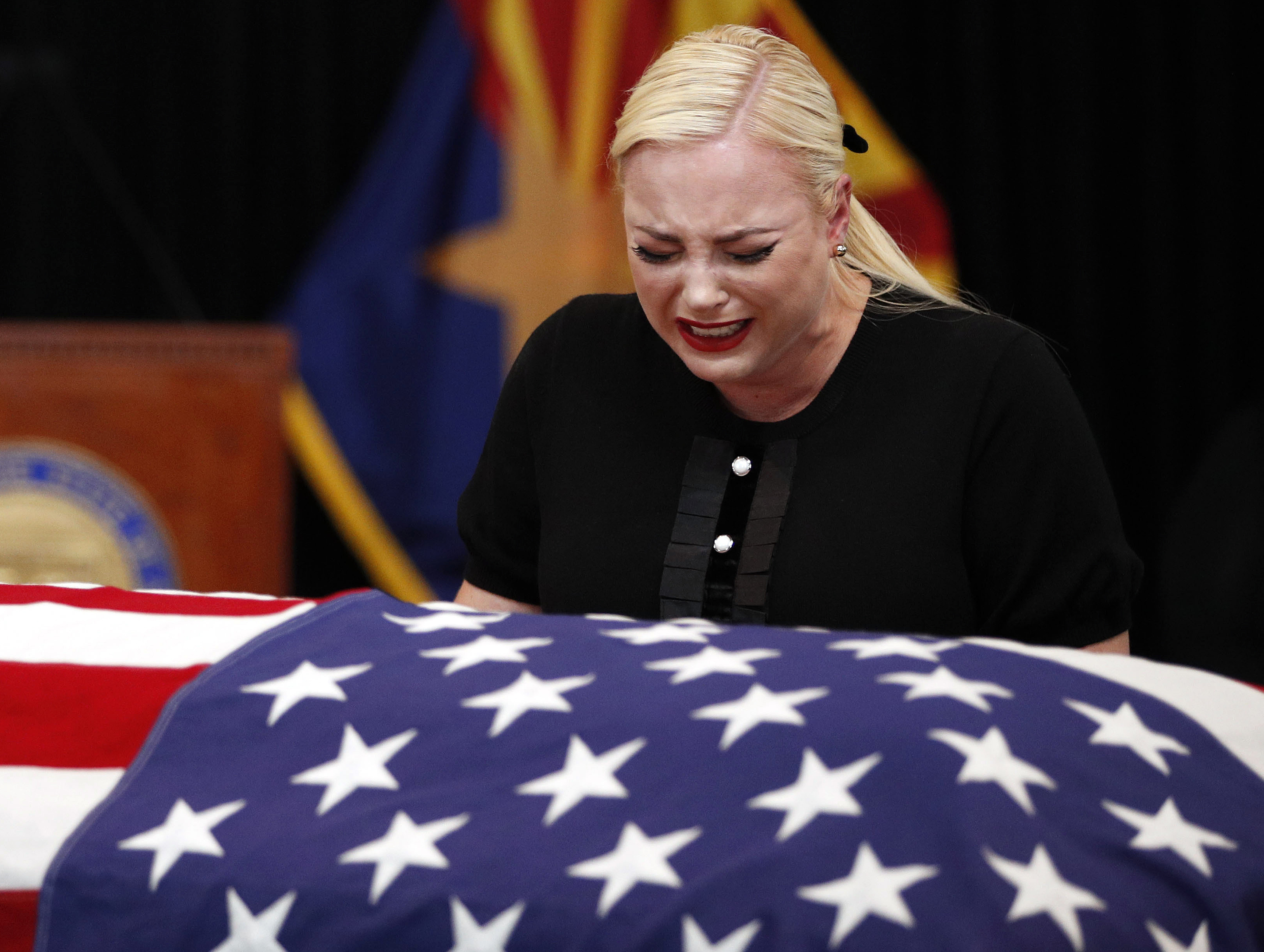 John McCain Casket Family Sobbing