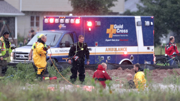Boy Stuck In Sewer Midwest Storms Wisconsin
