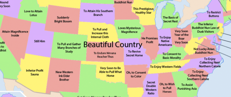 This Map Hilariously Translated Chinese Characters Into US States