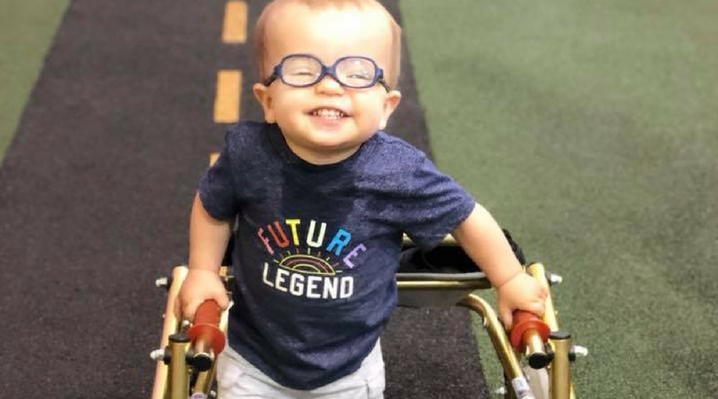Toddler with Spina Bifida Takes First Steps Alongside His Furriest Friend
