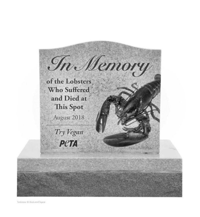 PETA Request Gravestone In Memory of Lobsters Who Died In Truck Crash