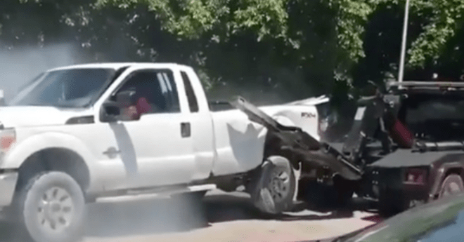 pick up truck two truck repo man