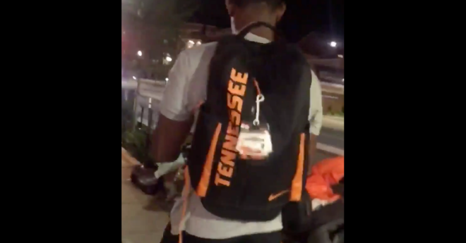 Tennessee Football player homeless man