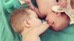 Adorable Video Shows Big Brother With No Arms Comfort Baby Brother
