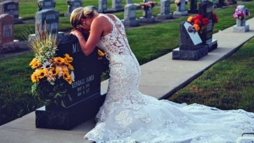 Bride Takes Wedding Photos Alone to Honor Fiancé Killed By Drunk Driver
