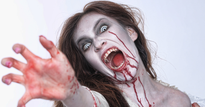 Zombie Woman Bite Penis