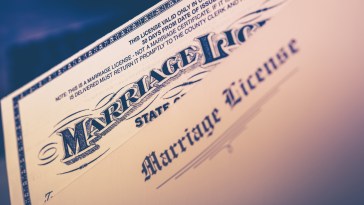 Marriage License Closeup