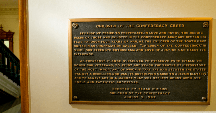 Texas Confederate Plaque