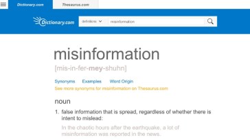 Dictionary.com Chooses 'Misinformation' as Word of the Year