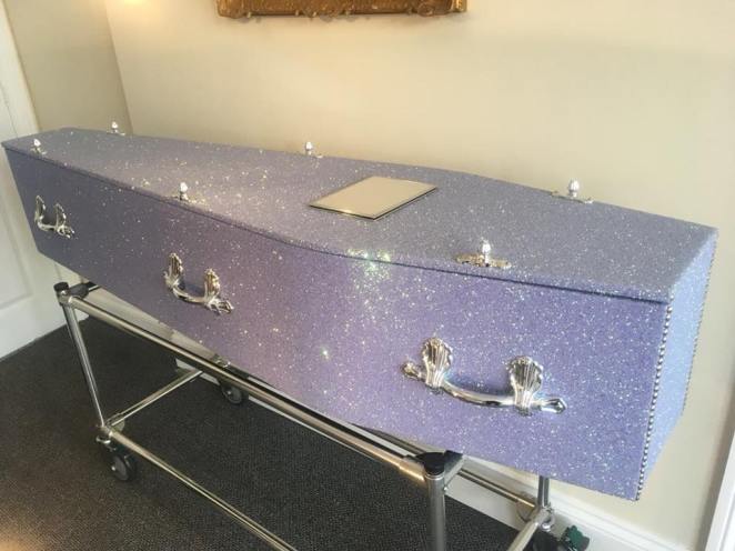 glitter coffin