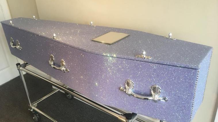 glitter coffin