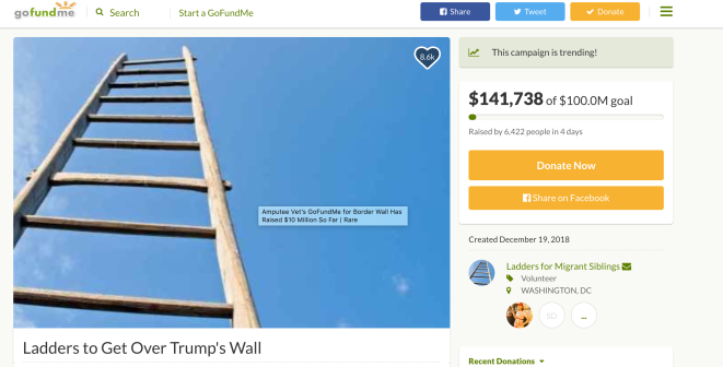 ladders to climb over Trump's Wall