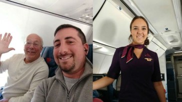 Dad Booked 6 Flights to Join His Flight Attendant Daughter During Her Christmas Shifts