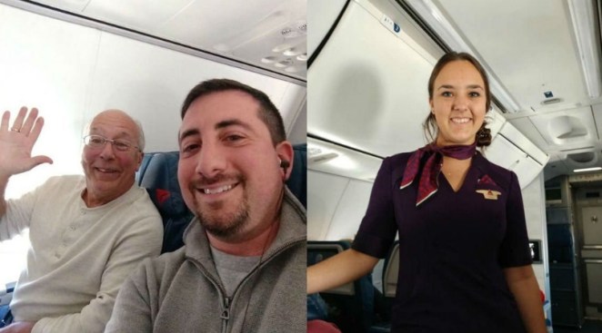 Dad Booked 6 Flights to Join His Flight Attendant Daughter During Her Christmas Shifts