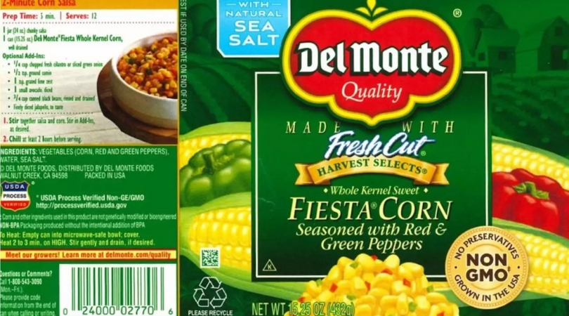 DelMonte Canned Corn Recalled in 25 States For Risk of Life-Threatening Illness