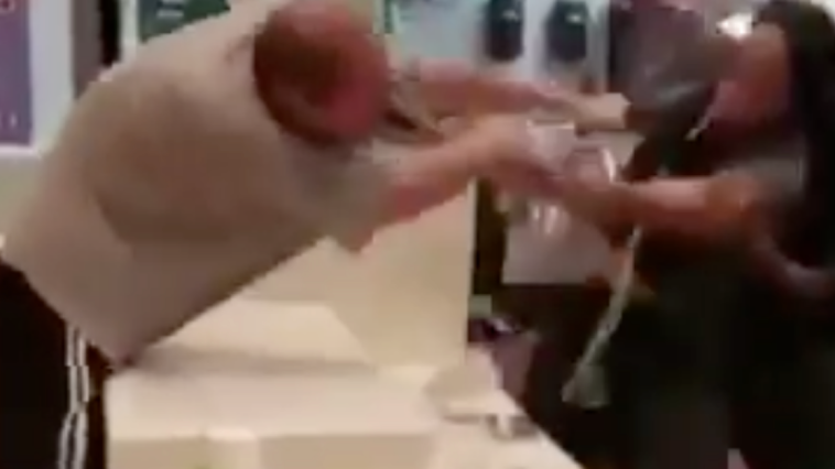 McDonalds Man Fights Woman