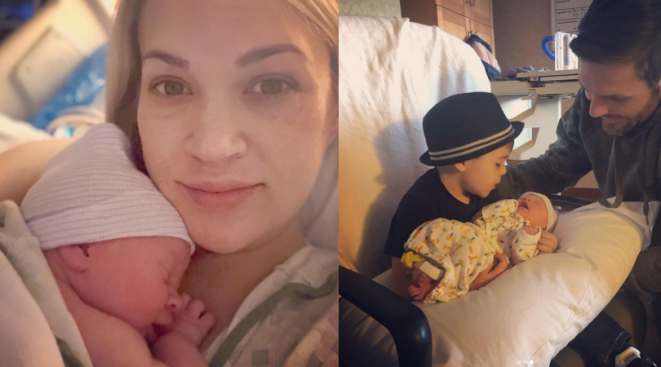 carrie underwood gives birth