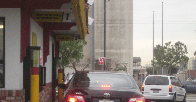 mcdonald's drive thru coffee face