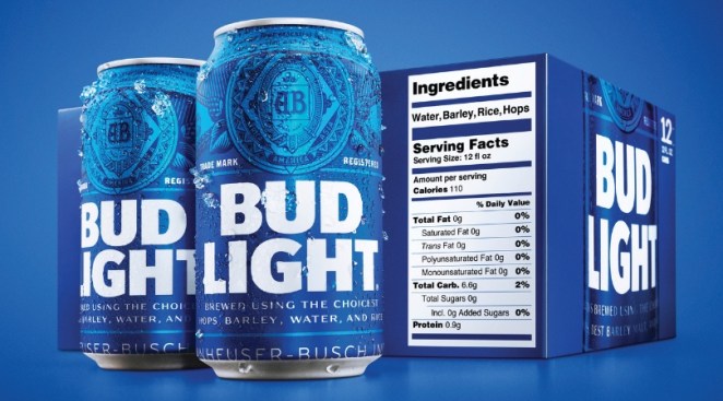 New Look Alert! Bud Light Debuts Bigger Nutrition Labels