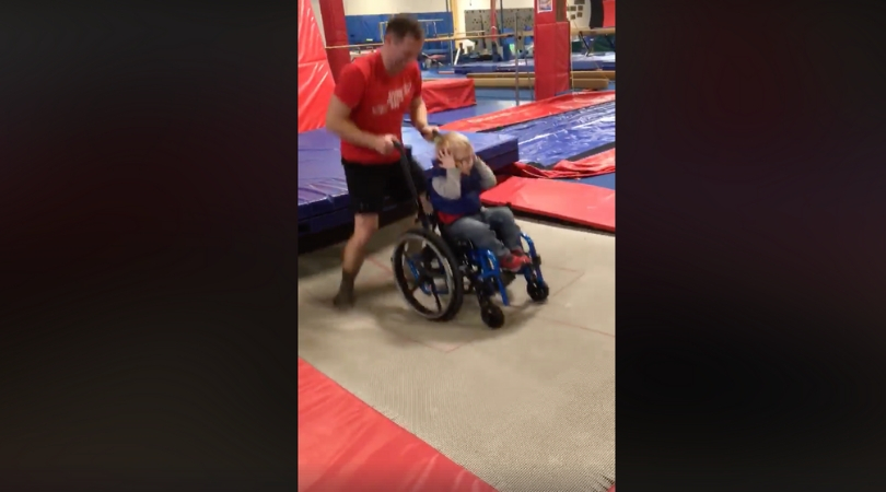 Heartwarming Viral Video Shows 4-Year-Old In Wheelchair Bouncing on a Trampoline