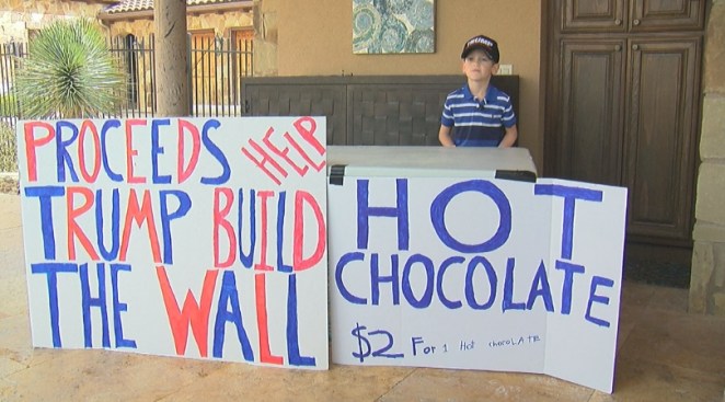 7-Year-Old Called 'Little Hitler' For Selling Hot Cocoa To Raise Money For Border Wall