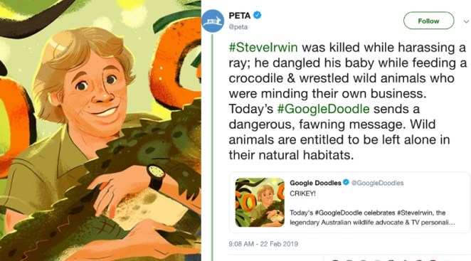 PETA Receives Harsh Backlash After Criticizing Steve Irwin For 'Harassing Animals'