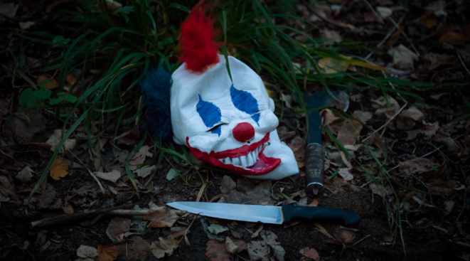 Texas Grandma Clown Mask Scooter