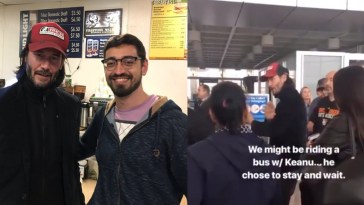 Keanu Reeves Casually Get On A Bus And Helps Stranded Passengers After Emergency Landing