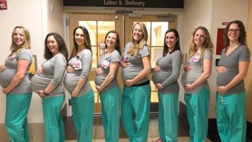 9 Labor and Delivery Nurses Expecting at The Same Time