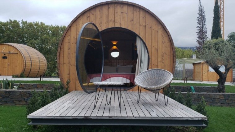 Do You Love Wine? This Vineyard Lets You Sleep in a Giant Wine Barrel!