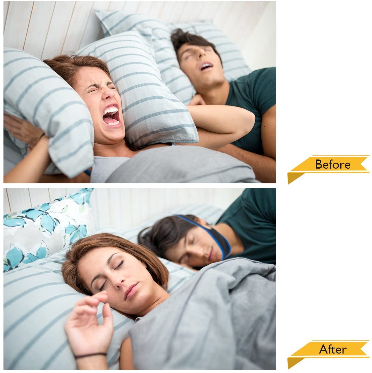 Anti Snoring Chin Strap,Snoring Solution Anti Snoring Devices Effective Stop Snoring Chin Strap for Men Women Adjustable Snore Reduction Chin Straps Snore Stopper Advanced Sleep Aids for Better Sleep