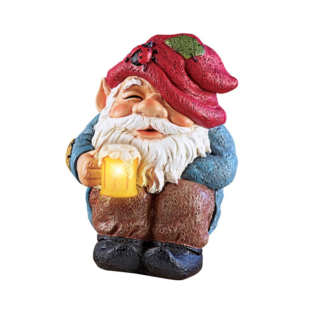 Collections Etc Happy Hour Gnome Garden Statue