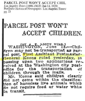 Article from June 13, 1920, (Los Angeles Times)