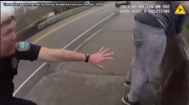 Cop Catches Man Jumping off Bridge