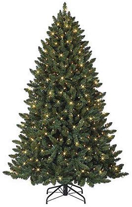 6 Feet Fine Shape Hinged Classic Evergreen Christmas Tree Pre-lit with LED lights