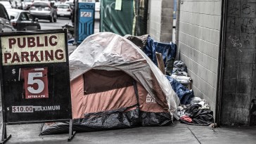 Homeless Strip Club Tent