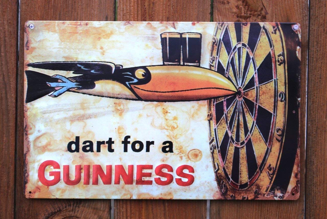 Guinness - Dart Metal Beer Sign (17"x11")