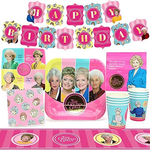 Golden Girls Party Supplies (Standard) Golden Birthday Party Pack, 58 Piece Set, by Prime Party