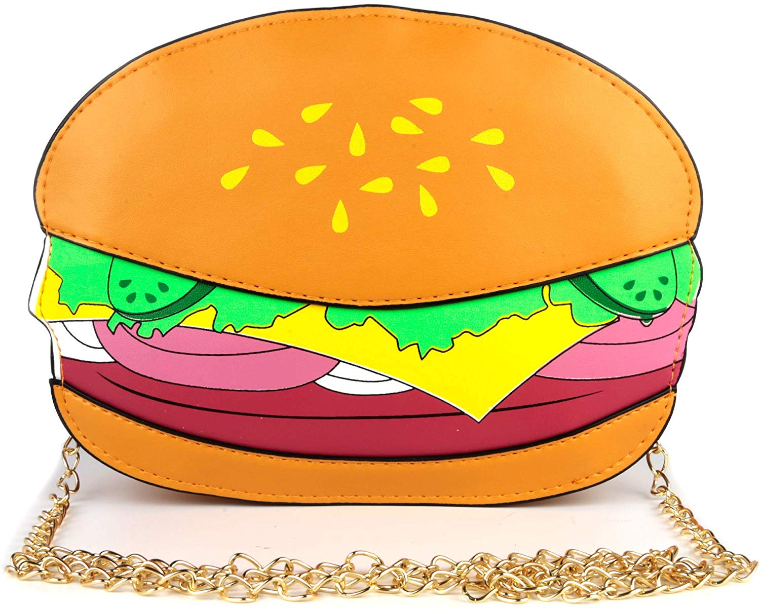 HXQ Hamburger Purse Novelty Shoulder Bag Food Shape,PU Crossbody Bag for Girl Woman