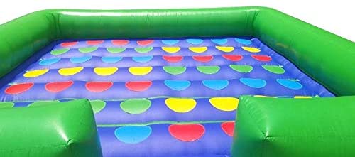 2 Pogo Bounce House Twister Crossover 13' x 13' Inflatable Interactive Game - Includes Blower, Stakes, Two Over-Sized Dice,